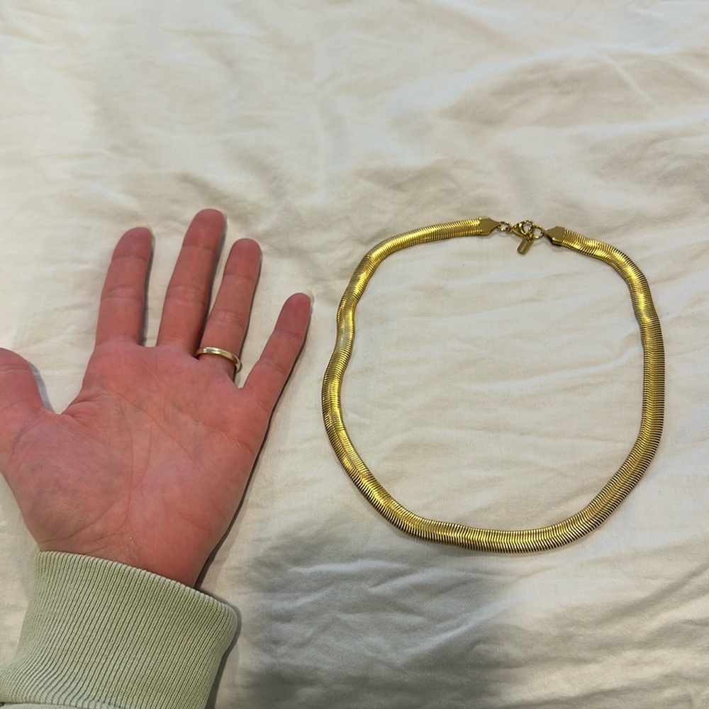 Gold snake chain - most likely 14k plated but not 100% sure